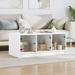 HKH Mesa de Centro com Portas de Branco em Vidro