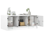 HKH Mesa de Centro com Portas de Branco em Vidro