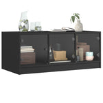 HKH Mesa de Centro com Portas de Preto em Vidro