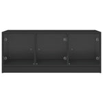 HKH Mesa de Centro com Portas de Preto em Vidro