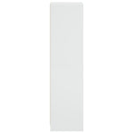 Aparador alto HKH de madera prensada y cristal con cuatro compartimentos de 35 x 37 x 142 cm - Blanco