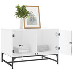 HKH Mesa de Centro com Portas de Branco em Vidro