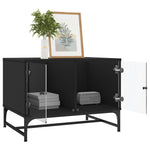 HKH Mesa de Centro com Portas de Preto em Vidro