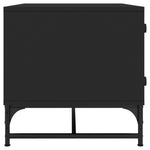 HKH Mesa de Centro com Portas de Preto em Vidro