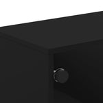 HKH Mesa de Centro com Portas de Preto em Vidro