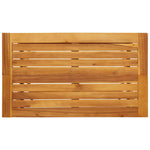 HKH Mesa de Jardim Dobrável 90x52, Madeira de Acácia Maciça - Marrom
