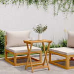 HKH Mesa de Jardim Dobrável 50x36x60 Cm Madeira de Acácia Maciça - Marrom