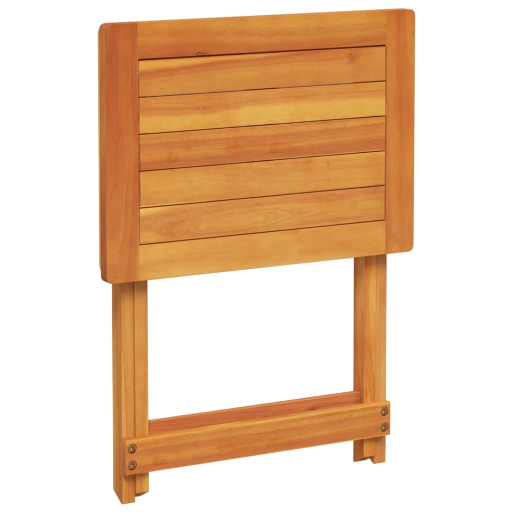 HKH Mesa de Jardim Dobrável 50x36x60 Cm Madeira de Acácia Maciça - Marrom