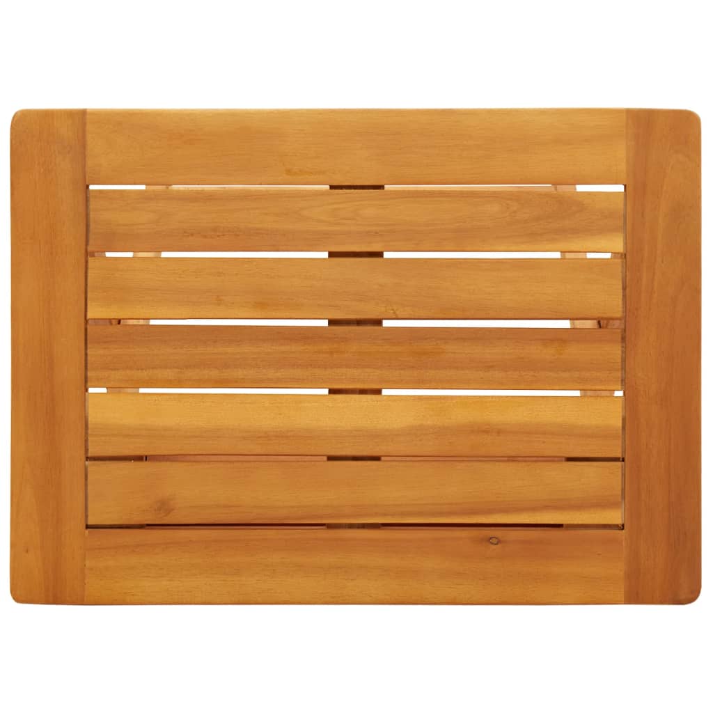 HKH Mesa de Jardim Dobrável 50x36x60 Cm Madeira de Acácia Maciça - Marrom