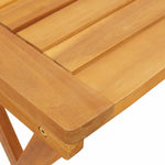 HKH Mesa de Jardim Dobrável 50x36x60 Cm Madeira de Acácia Maciça - Marrom
