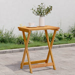 HKH Mesa de Jardim Dobrável 50x36x60 Cm Madeira de Acácia Maciça - Marrom