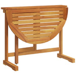 HKH Mesa de Varanda Dobrável 90x60x72 Cm Madeira de Acácia Maciça - Marrom