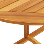 HKH Mesa de Varanda Dobrável 90x60x72 Cm Madeira de Acácia Maciça - Marrom