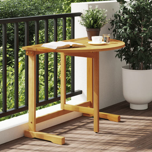 HKH Mesa de Varanda Dobrável 90x60x72 Cm Madeira de Acácia Maciça - Marrom