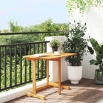 HKH Mesa de Varanda Dobrável 90x60x72 Cm Madeira de Acácia Maciça - Marrom