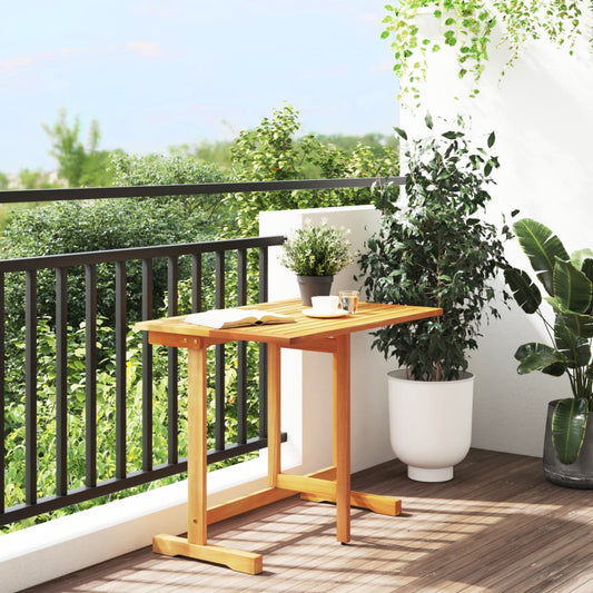HKH Mesa de Varanda Dobrável 90x60x72 Cm Madeira de Acácia Maciça - Marrom