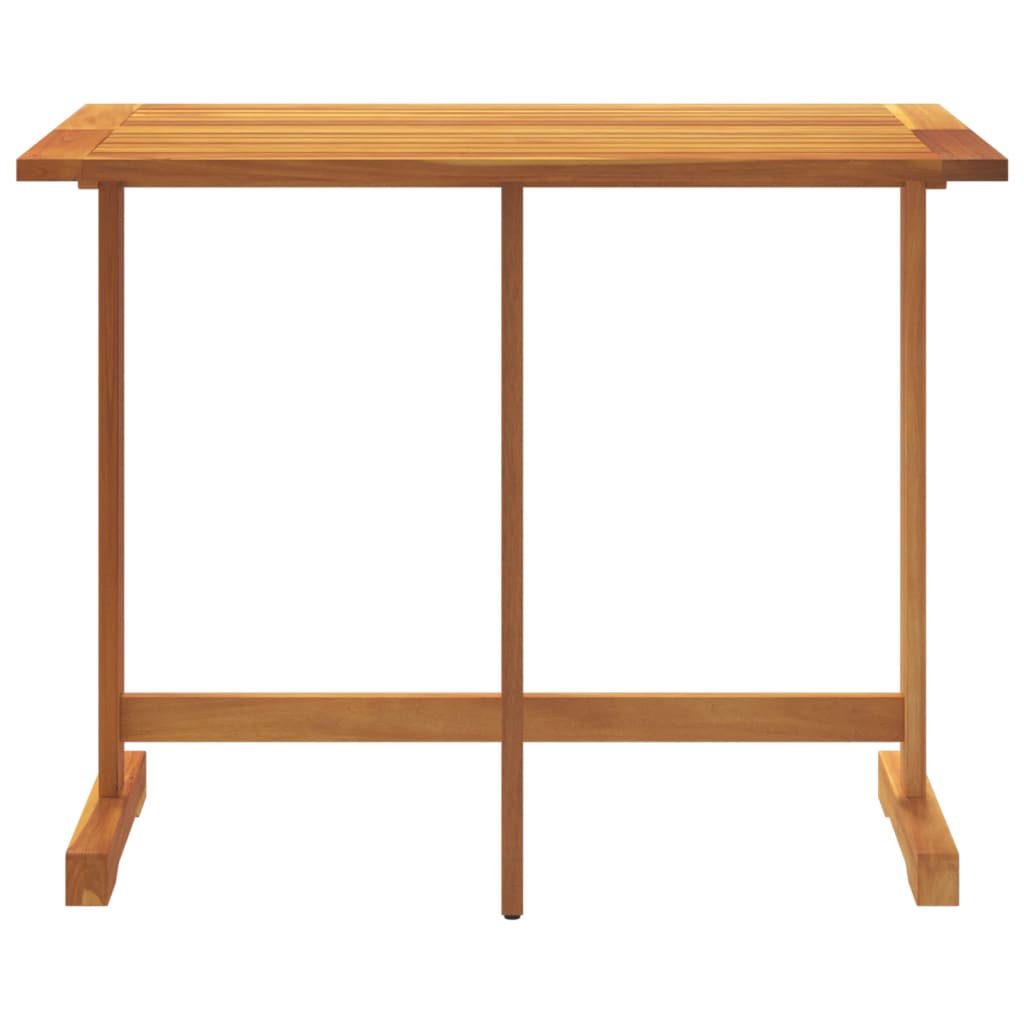 HKH Mesa de Varanda Dobrável 90x60x72 Cm Madeira de Acácia Maciça - Marrom