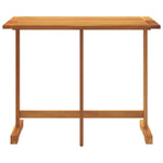 HKH Mesa de Varanda Dobrável 90x60x72 Cm Madeira de Acácia Maciça - Marrom