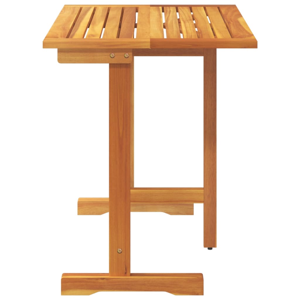 HKH Mesa de Varanda Dobrável 90x60x72 Cm Madeira de Acácia Maciça - Marrom