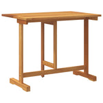 HKH Mesa de Varanda Dobrável 90x60x72 Cm Madeira de Acácia Maciça - Marrom