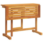 HKH Mesa de Varanda Dobrável 90x60x72 Cm Madeira de Acácia Maciça - Marrom