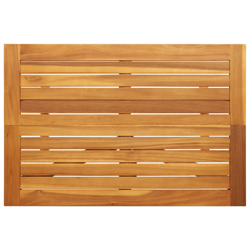 HKH Mesa de Varanda Dobrável 90x60x72 Cm Madeira de Acácia Maciça - Marrom