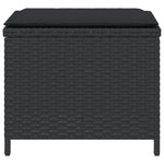 HKH Bancos de Jardín con Cojines 4 Piezas 41x41x36 Cm Ratán PE - Negro