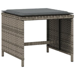 Bancos de jardín HKH con cojines 4 Piezas 41x41x36 Cm Ratán PE - Gris