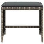 Bancos de jardín HKH con cojines 4 Piezas 41x41x36 Cm Ratán PE - Gris