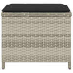 Bancos de jardín HKH con cojines 4 unidades 41x41x36cm Ratán Pie Gris claro - Gris