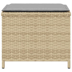 HKH Cojines de banco para jardín 4 uds. 41x41x36 cm ratán PE mixto - Beige