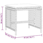 HKH Bancos Jardim com Almofadões 4 Pcs 41x41x36 Cm Vime Pe Castanho - Marrom