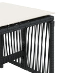 HKH Bancos de Jardín con Cojines 4 Piezas 41x41x36 Cm Ratán PE - Negro