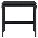 HKH Bancos de Jardín con Cojines 4 Piezas 41x41x36 Cm Ratán PE - Negro