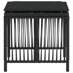 HKH Bancos de Jardín con Cojines 4 Piezas 41x41x36 Cm Ratán PE - Negro