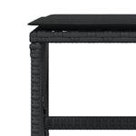 HKH Bancos de Jardín con Cojines 4 Piezas 41x41x36 Cm Ratán PE - Negro