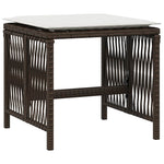 HKH Bancos de Jardín con Cojines 4 Piezas 41x41x36 Cm Ratán PE Marrón - Marrón
