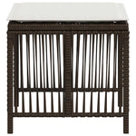 HKH Bancos de Jardín con Cojines 4 Piezas 41x41x36 Cm Ratán PE Marrón - Marrón
