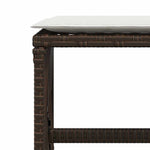 HKH Bancos de Jardín con Cojines 4 Piezas 41x41x36 Cm Ratán PE Marrón - Marrón