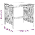 HKH Bancos de Jardín con Cojines 4 Piezas 41x41x36 Cm Ratán PE Marrón - Marrón