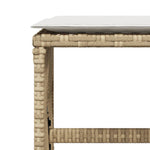 HKH Bancos de Jardim com Almofadões 4 Pcs 41x41x36 Cm Vime Pe - Bege