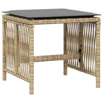 HKH Cojines de Jardín para Bancos 4 Piezas 41x41x36 Cm Mimbre Pe Mezcla - Beige