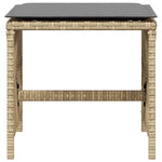 HKH Cojines de Jardín para Bancos 4 Piezas 41x41x36 Cm Mimbre Pe Mezcla - Beige