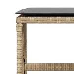 HKH Cojines de Jardín para Bancos 4 Piezas 41x41x36 Cm Mimbre Pe Mezcla - Beige