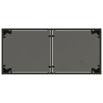 HKH Mesa de Jardim com Tampo de Vidro 115x54x74 Cm Vime Pe - Preto