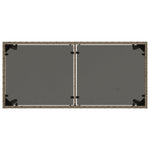 HKH Mesa de Jardim com Tampo de Vidro 115x54x74 Cm Vime Pe Cinza - Cinzento