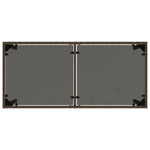 HKH Mesa de Jardim com Tampo de Vidro 115x54x74 Cm Vime Pe Castanho - Marrom