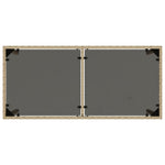 HKH Mesa de Jardim com Tampo de Vidro 115x54x74 Cm Vime Pe - Bege