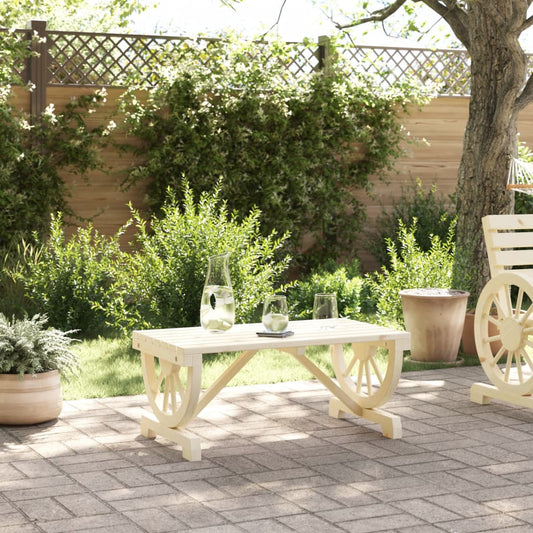 HKH Mesa de Centro para Jardim 90x50x40 Cm Madeira de Abeto Maciça - Marrom