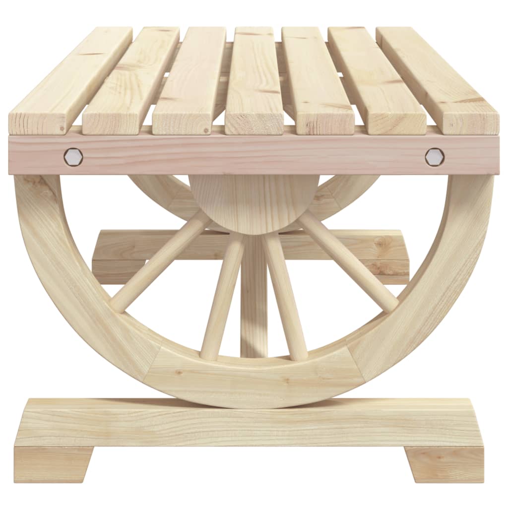 Mesa de Centro HKH para Jardín 90x50x40 Cm Madera Maciza de Abeto - Marrón